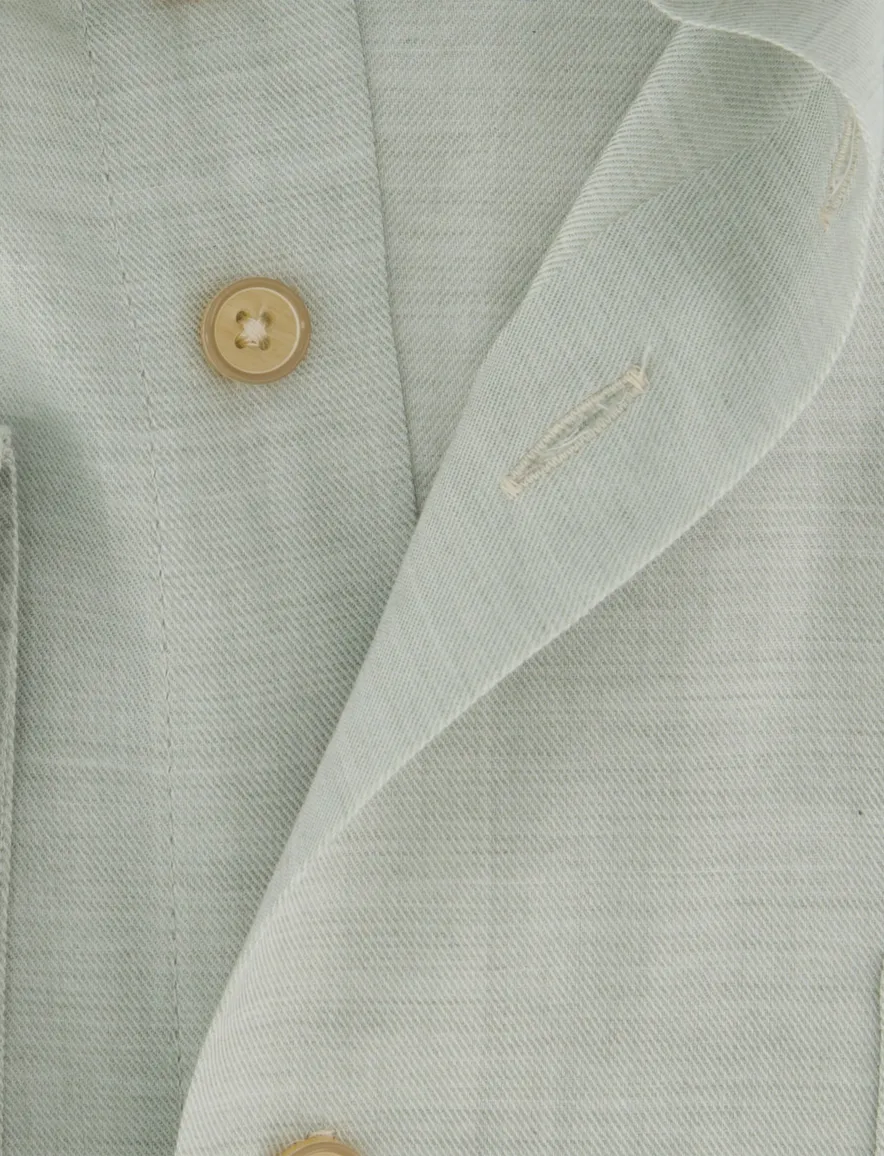 Groen overhemd Portofino button down boord zijde