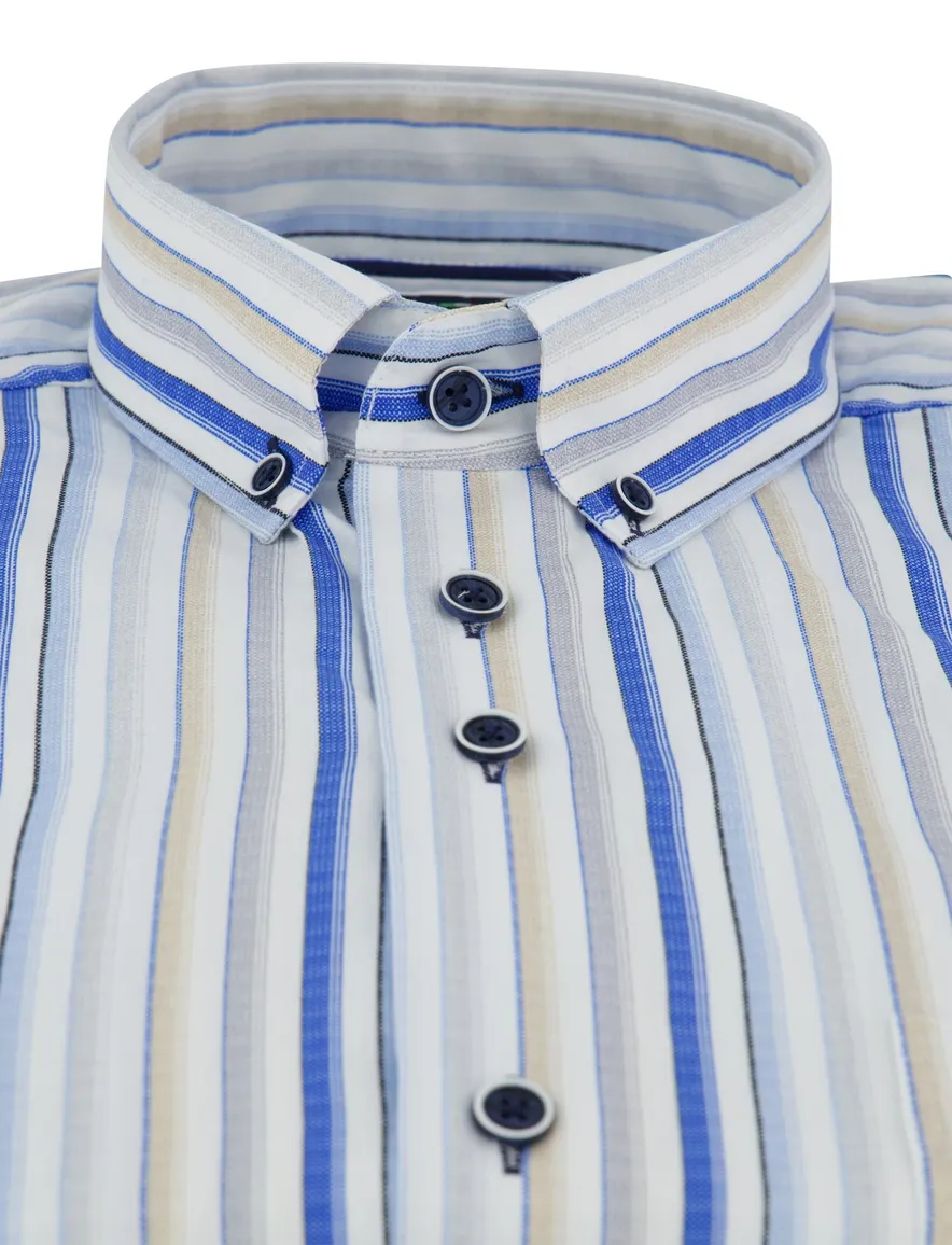 Portofino overhemd blauw strepen