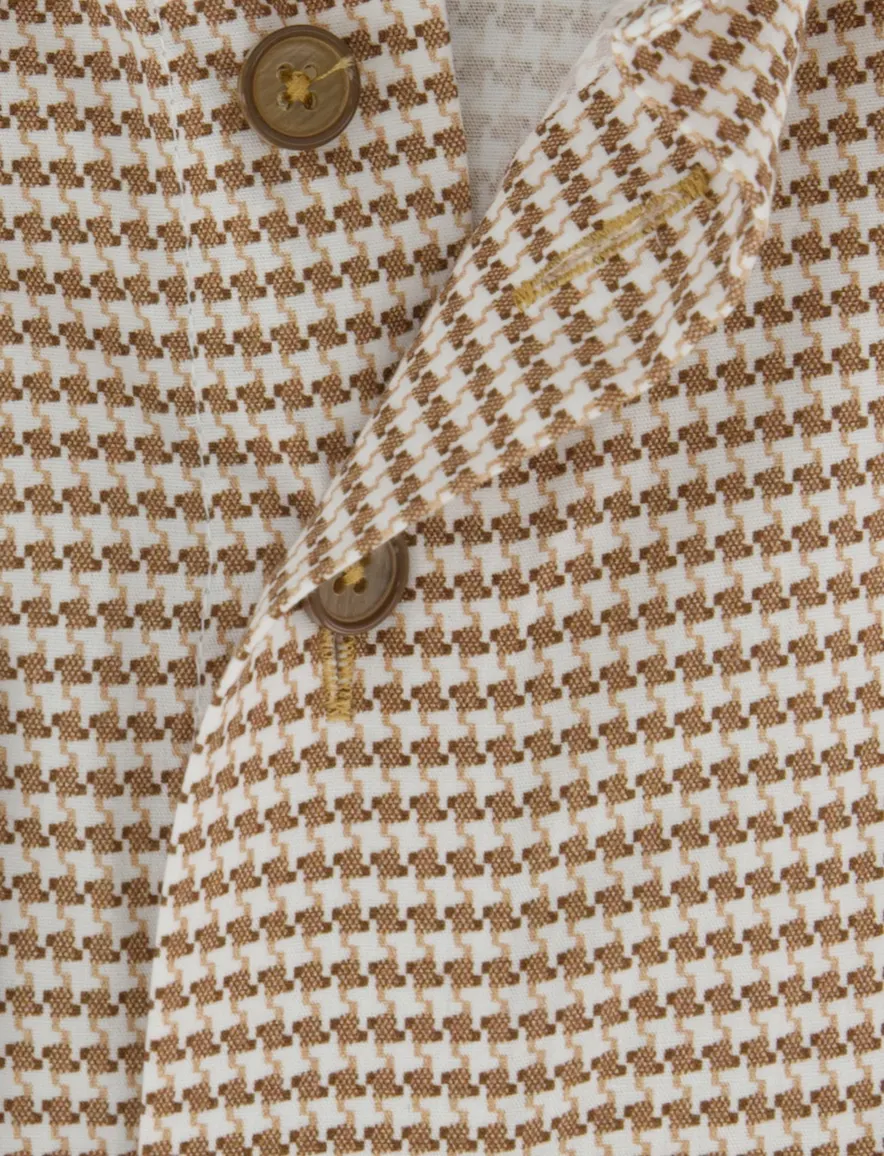 Bruin overhemd Portofino button down boord casual