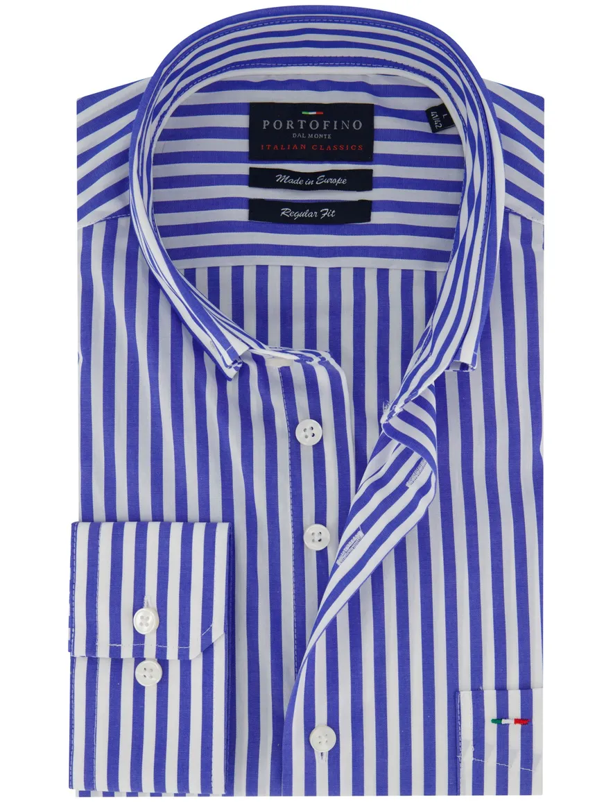 Portofino overhemd blauwe streepjes