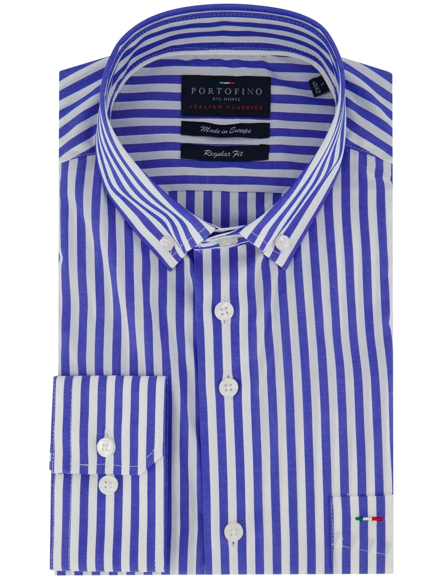 Portofino overhemd blauwe streepjes