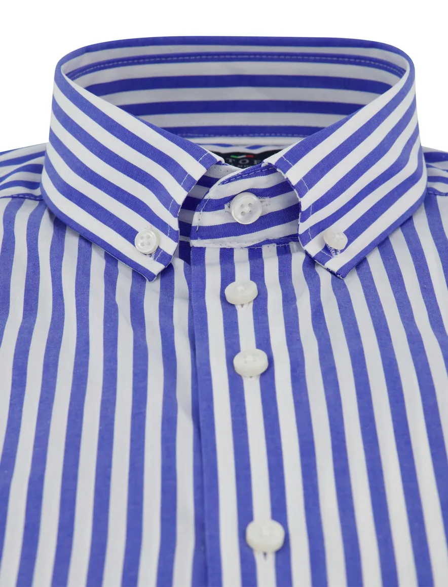 Portofino overhemd blauwe streepjes