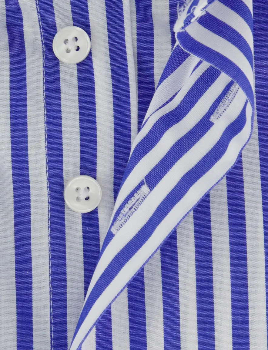 Portofino overhemd blauwe streepjes