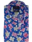 Portofino overhemd floral print blauw roze en creme button-down