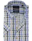 Portofino overhemd blauw geruit Regular Fit