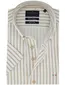 Portofino regular fit overhemd beige gestreept korte mouwen
