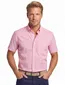 Portofino overhemd roze geruit korte mouwen