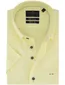 Frisse tint geel Portofino overhemd korte mouw Regular Fit