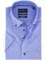 Wijde fit overhemd Portofino blauw button down boord