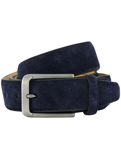 Melik Melik riem suede donkerblauw