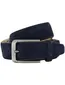 Melik riem suede donkerblauw