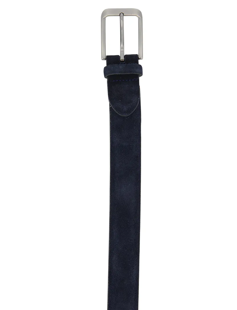 Riem Melik donkerblauw suede