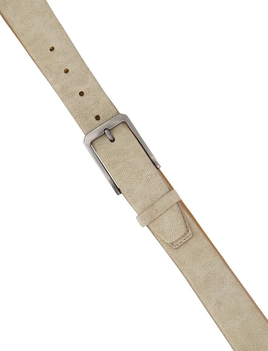 Riem suede beige effen Melik Perla
