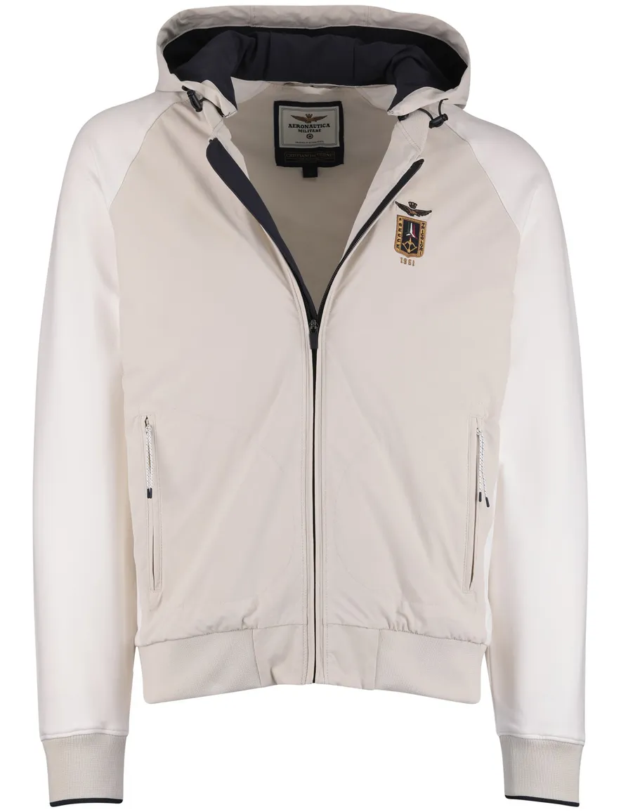 tussenjas Aeronautica Militaire met afneembare capuchon beige