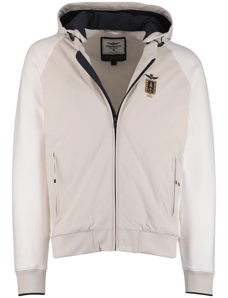 tussenjas Aeronautica Militaire met afneembare capuchon beige