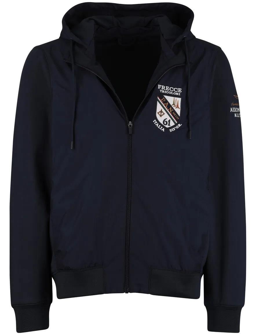 tussenjas Aeronautica Militaire met afneembare capuchon navy