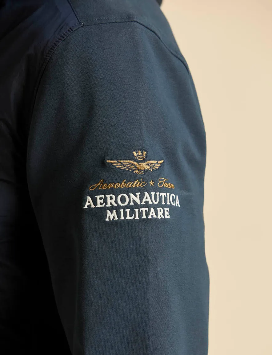 tussenjas Aeronautica Militaire met afneembare capuchon navy