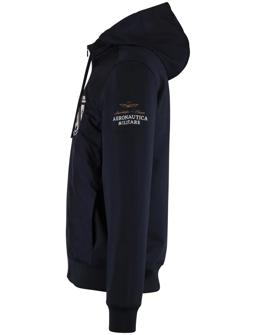 tussenjas Aeronautica Militaire met afneembare capuchon navy