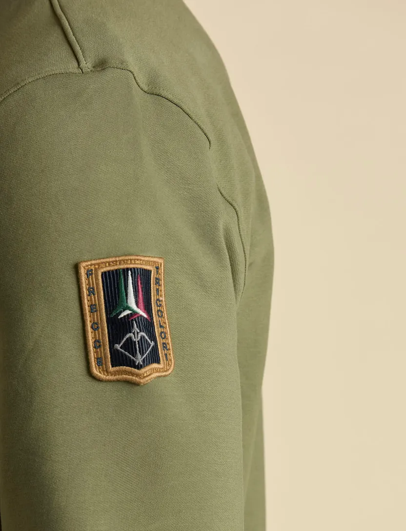 vest Aeronautica Militaire groen opdruk tekst rits