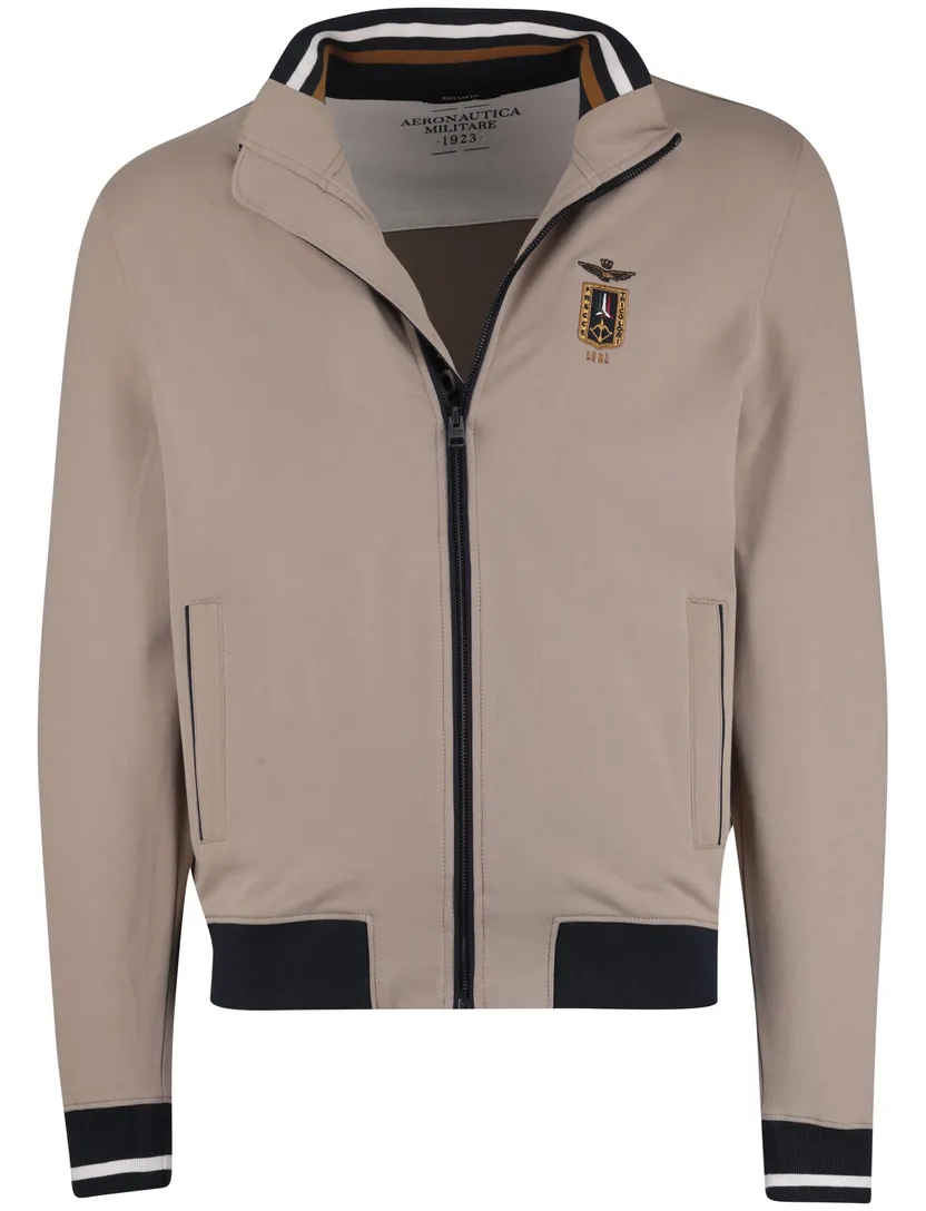 Sweatvest Aeronautica Militare beige normale fit