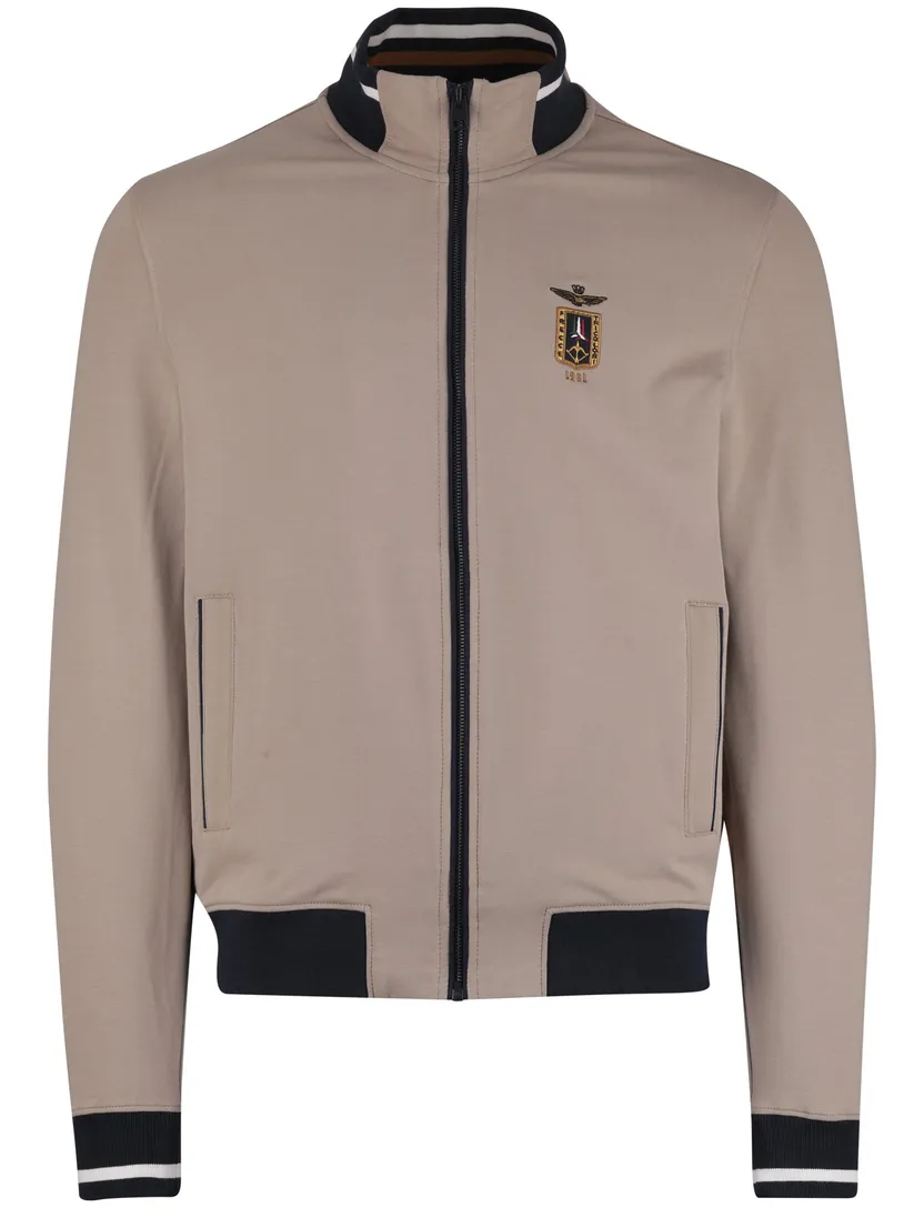 Sweatvest Aeronautica Militare beige normale fit