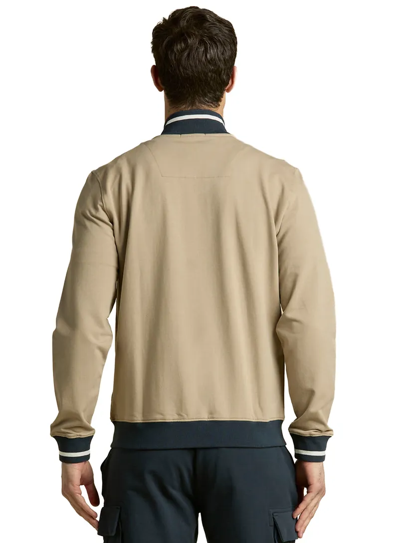 Sweatvest Aeronautica Militare beige normale fit