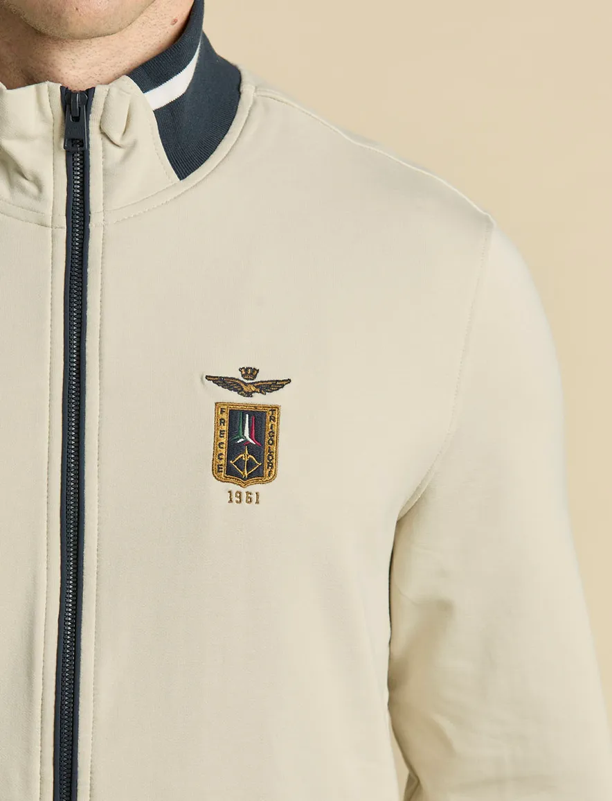 Aeronautica Militare Vest ecru zwarte details