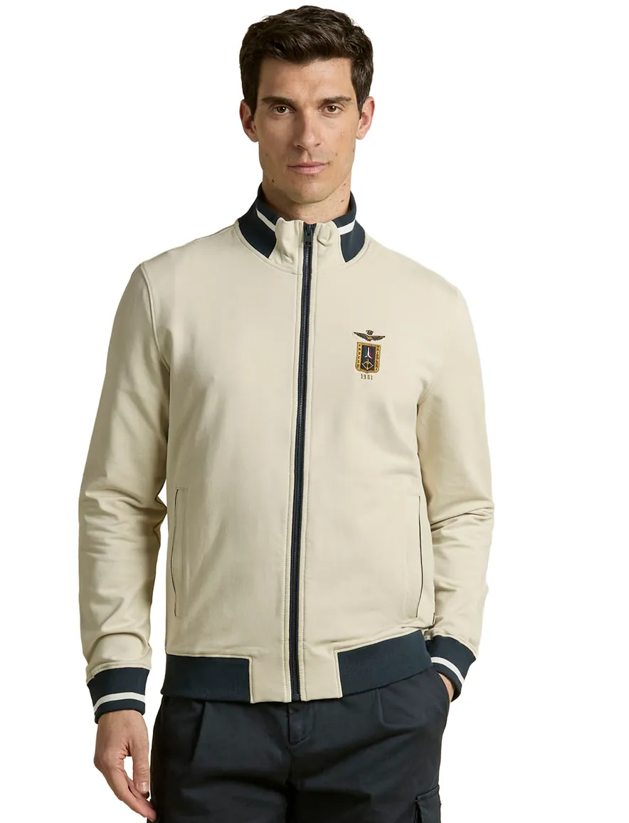 Aeronautica Militare Vest ecru zwarte details