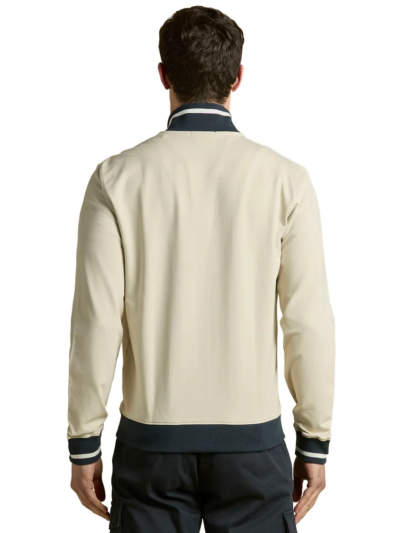 vest Aeronautica Militaire creme zwarte details normale fit rits