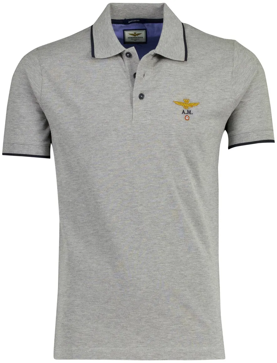 Aeronautica Militare Polo grijs 3-knoops