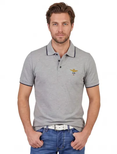 Aeronautica Militare Aeronautica Militaire poloshirt regular fit logo op borst