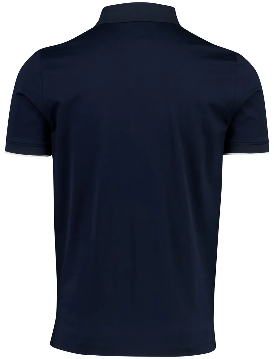 Korte mouwen polo donkerblauw Aeronautica normale fit
