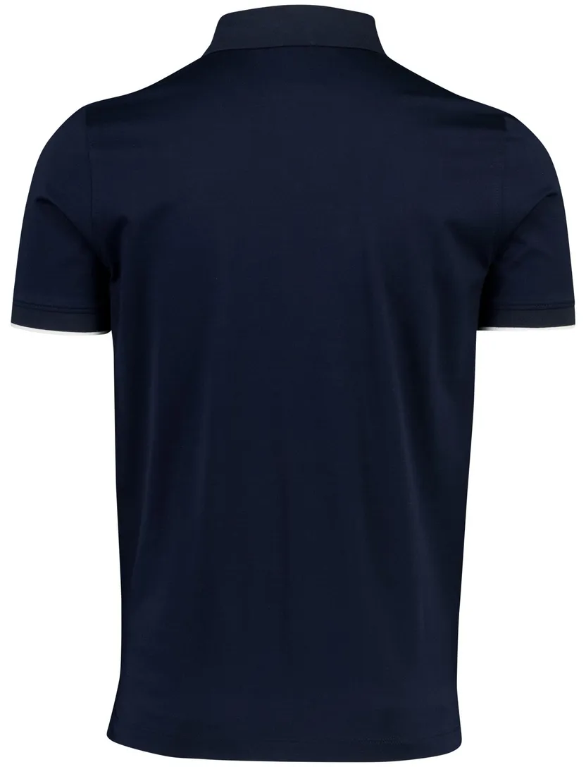 Poloshirt Aeronautica donkerblauw normale fit 3-knoops
