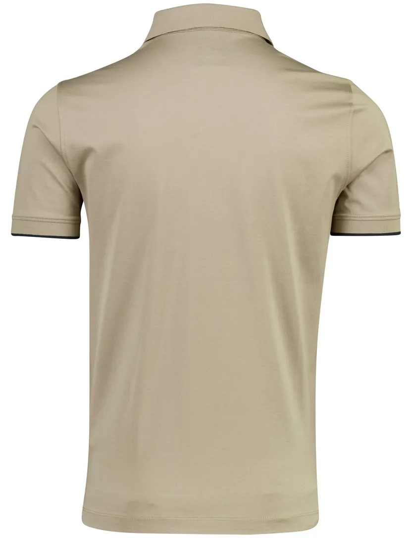 Poloshirt khaki Aeronautica 3-knoops normale fit
