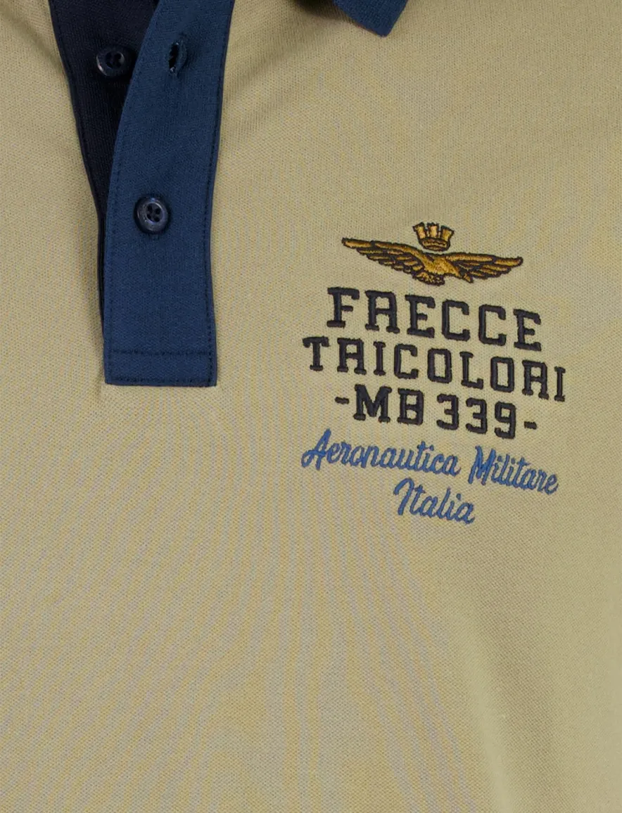 Aeronautica Militaire polo beige 3 knopen