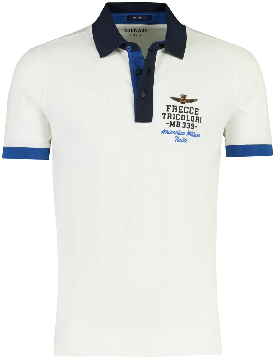 Aeronautica Militare polo ecru Regular Fit