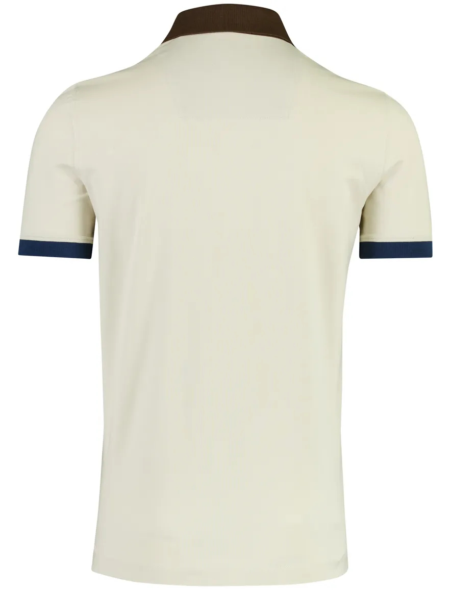 Creme poloshirt korte mouw Aeronautica Militaire