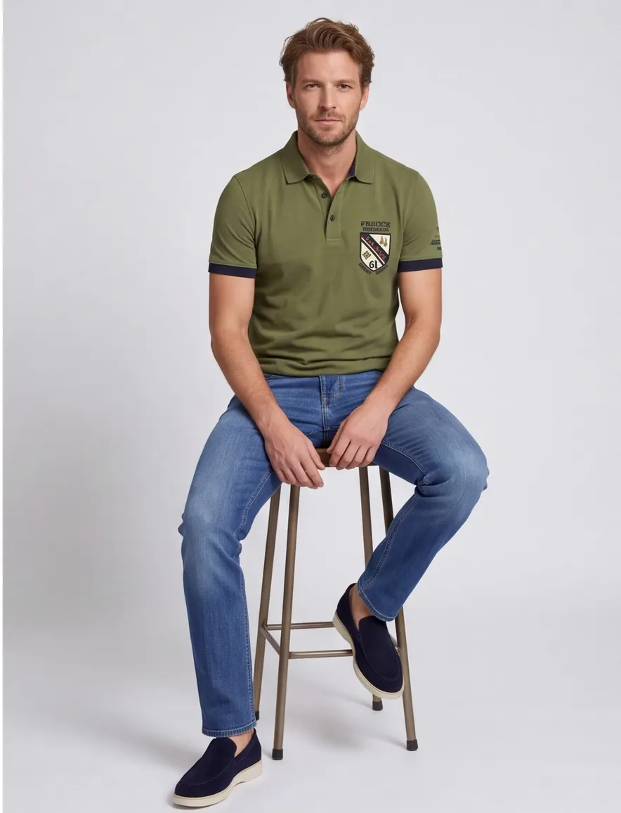 groene polo Aeronautica Militaire embleem