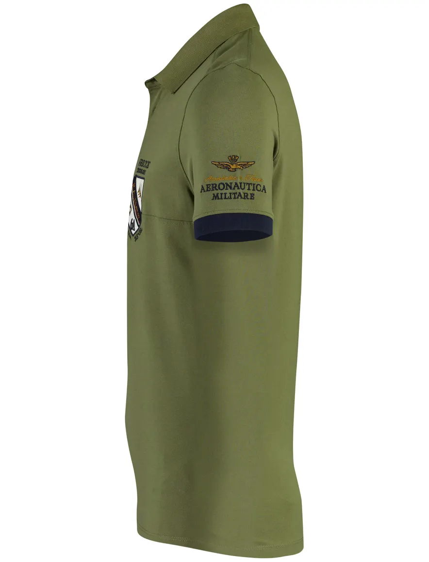 Aeronautica Militare polo groen Regular Fit