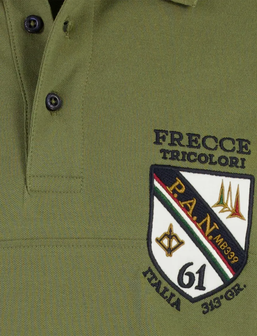 Aeronautica Militare polo groen Regular Fit