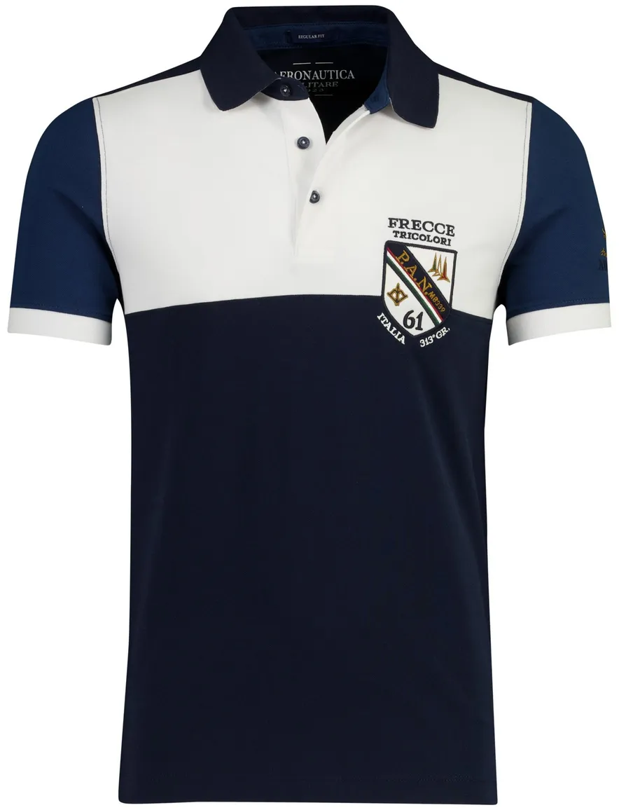 Aeronautica Militaire polo donkerblauw en wit