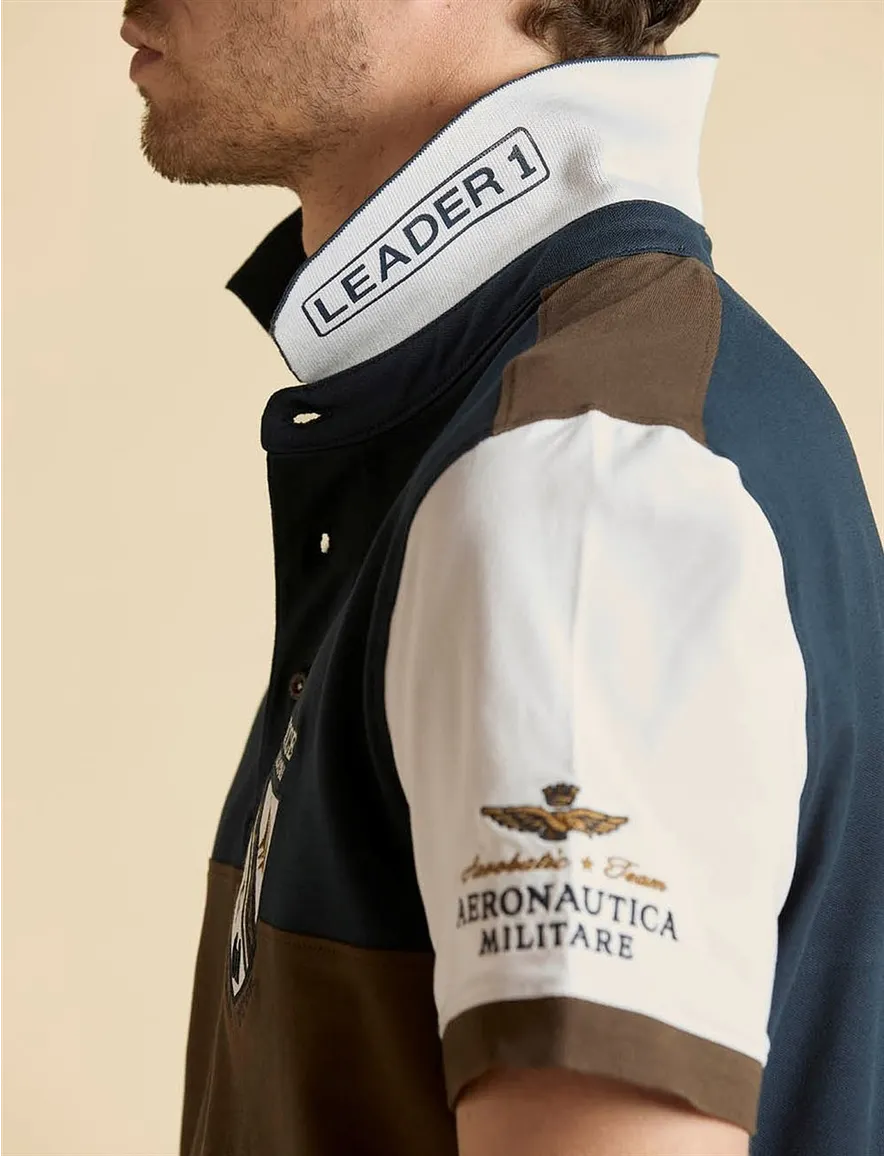 Aeronautica Militaire polo donkerblauw en wit