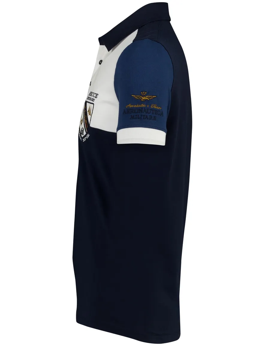 Aeronautica Militaire polo donkerblauw en wit