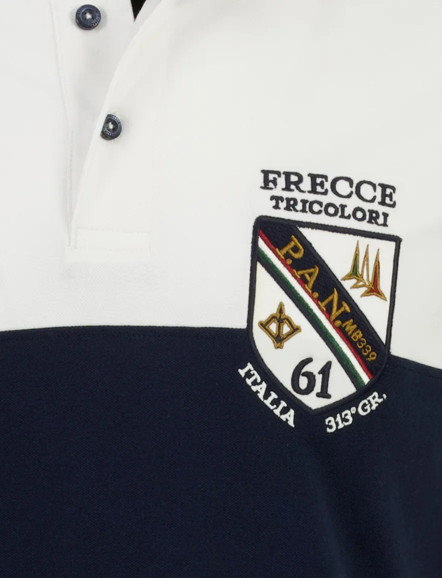 Aeronautica Militaire polo donkerblauw en wit