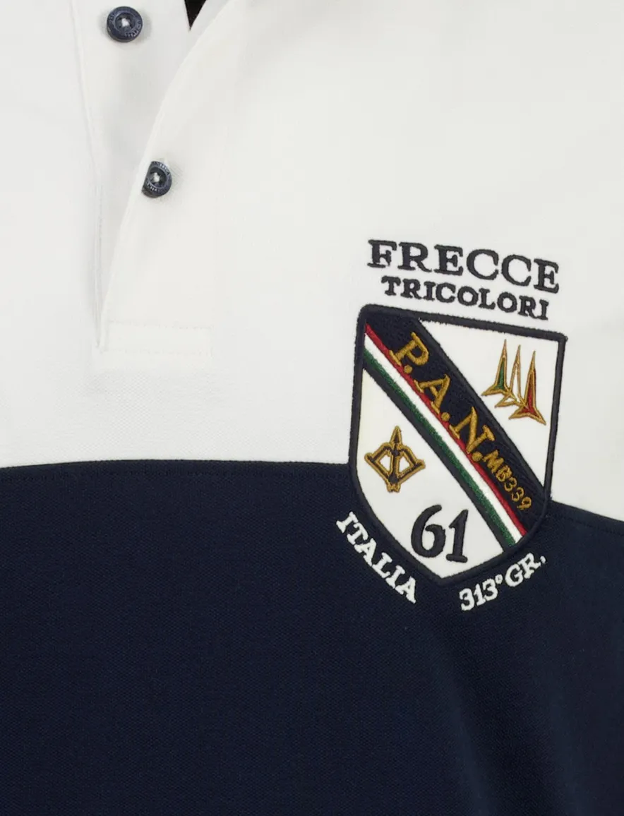 Aeronautica Militaire polo donkerblauw en wit