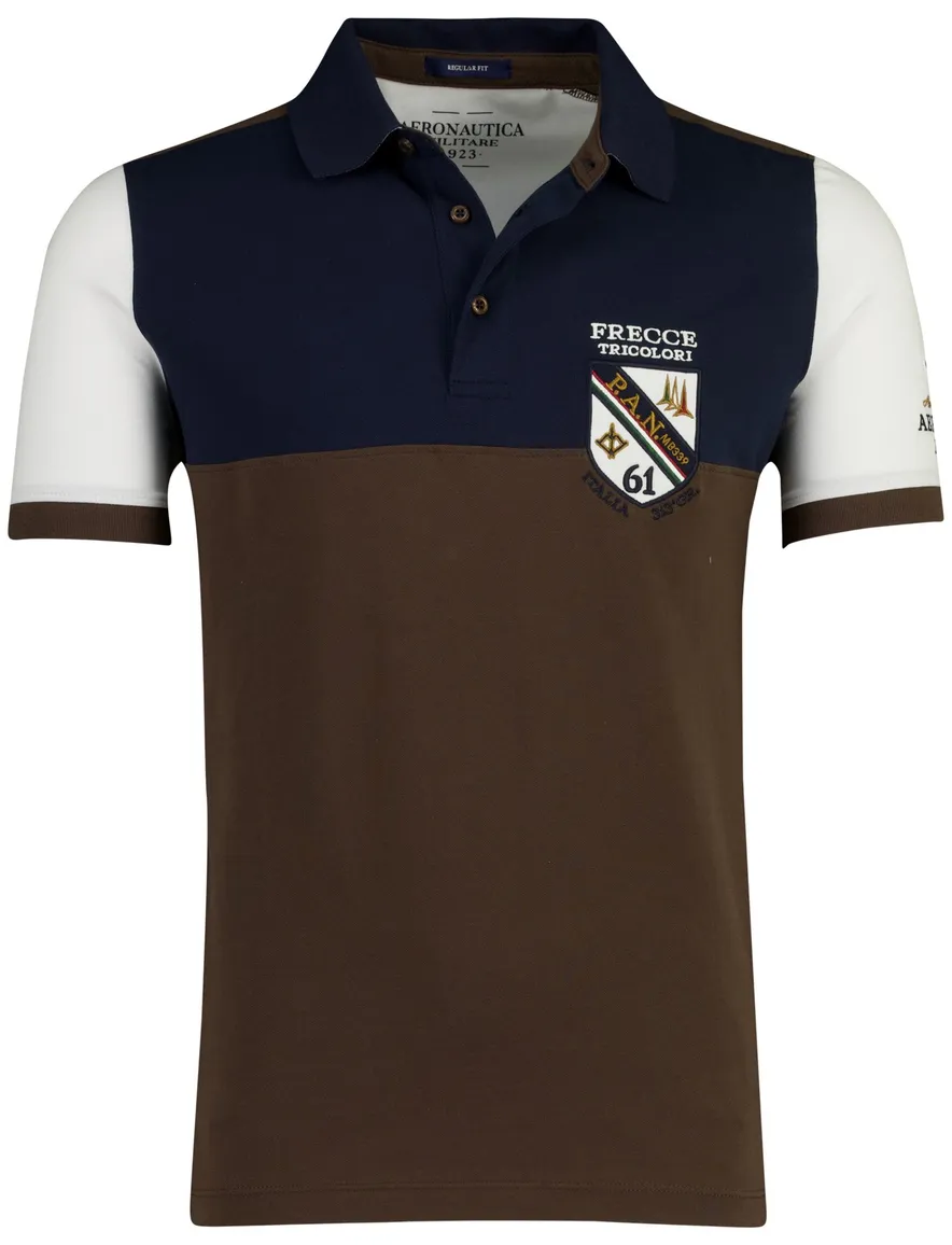 Aeronautica Militaire poloshirt donkerblauw pique