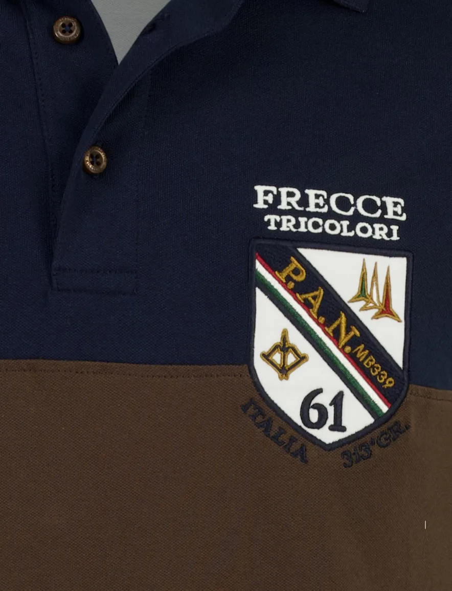 Aeronautica Militaire poloshirt donkerblauw pique