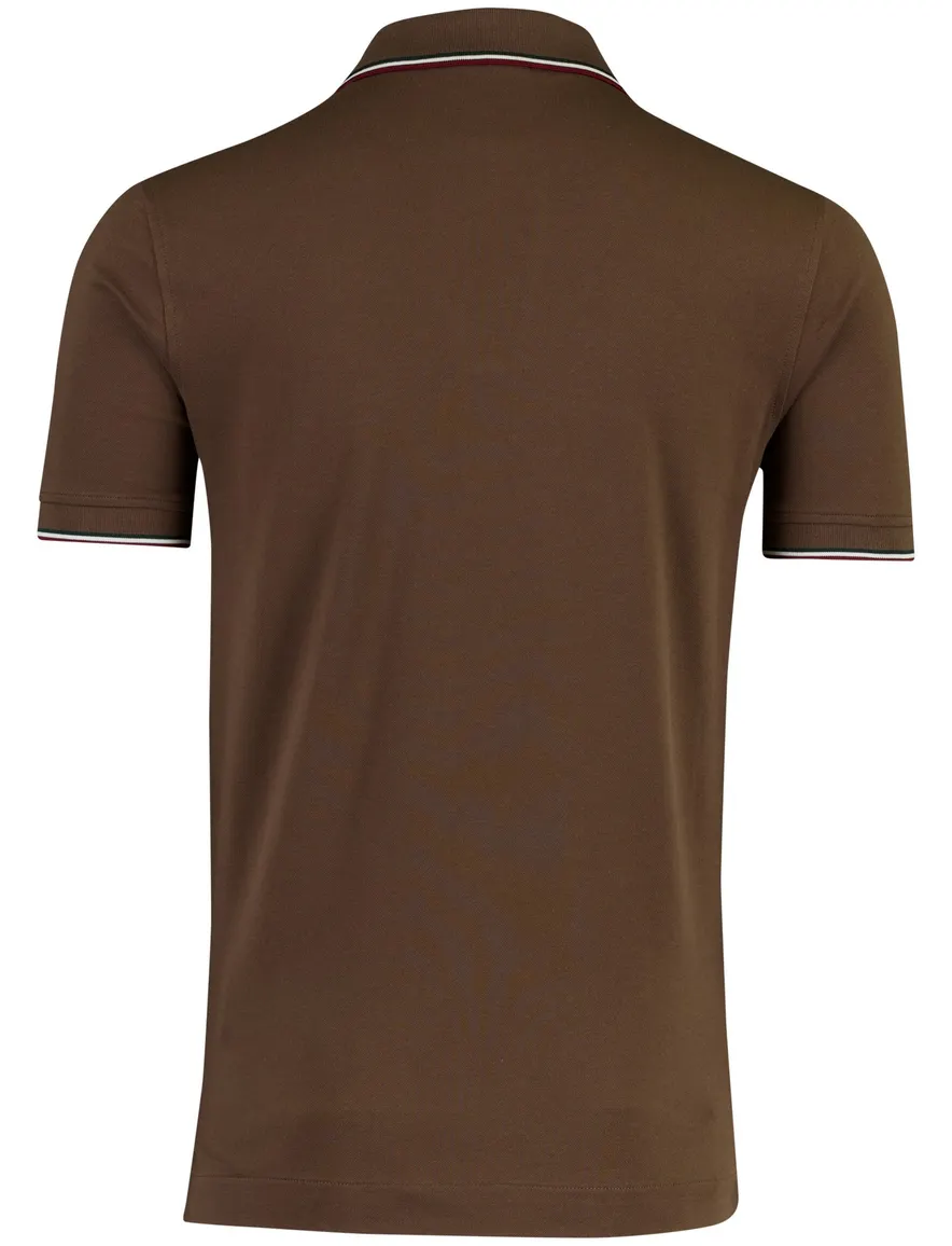 Aeronautica Militare polo bruin Regular Fit