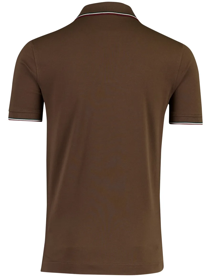 bruin poloshirt Aeronautcia Militare normale fit