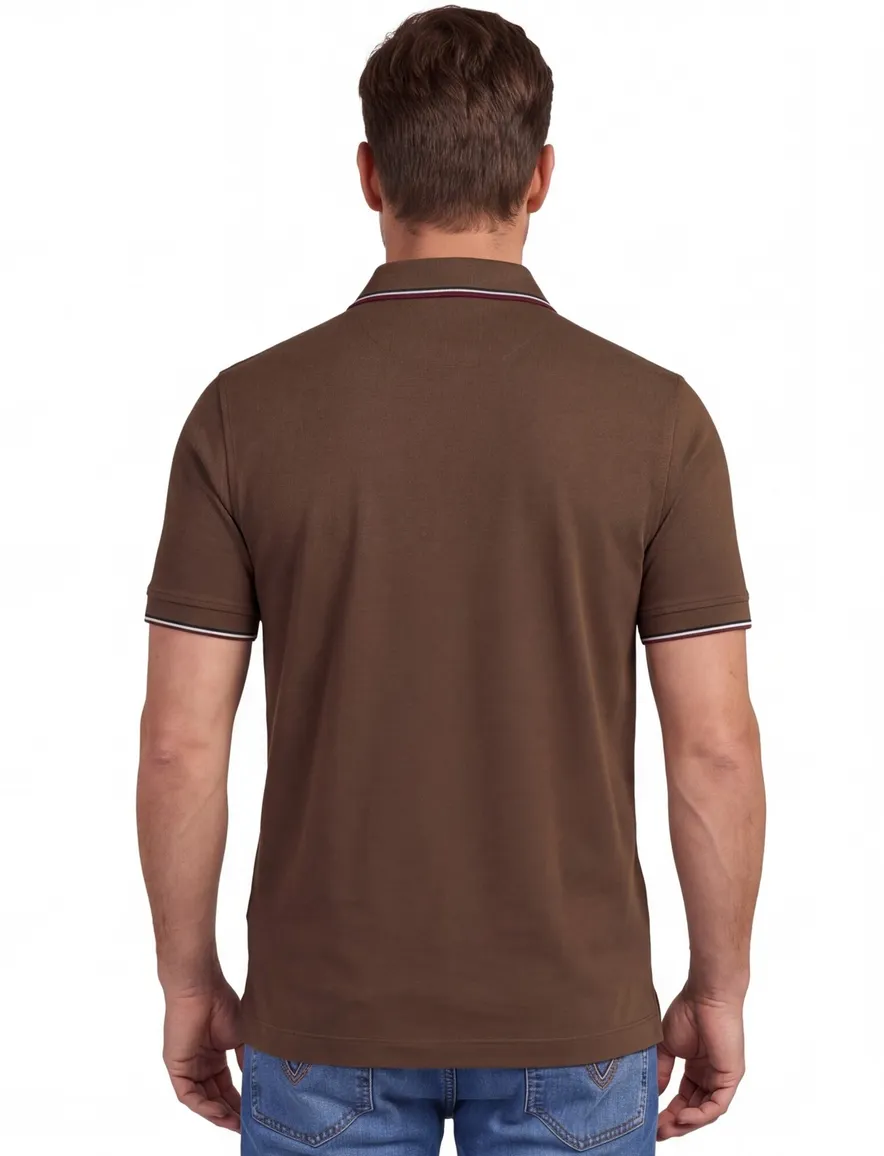 Aeronautica Militare polo bruin Regular Fit